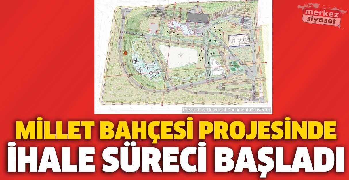 Millet Bahçesi projesinde ihale süreci başladı