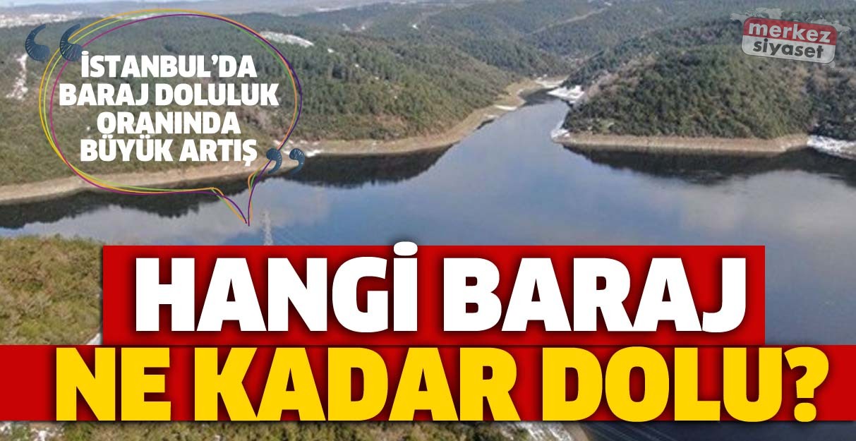 İstanbul’da baraj doluluk oranında büyük artış