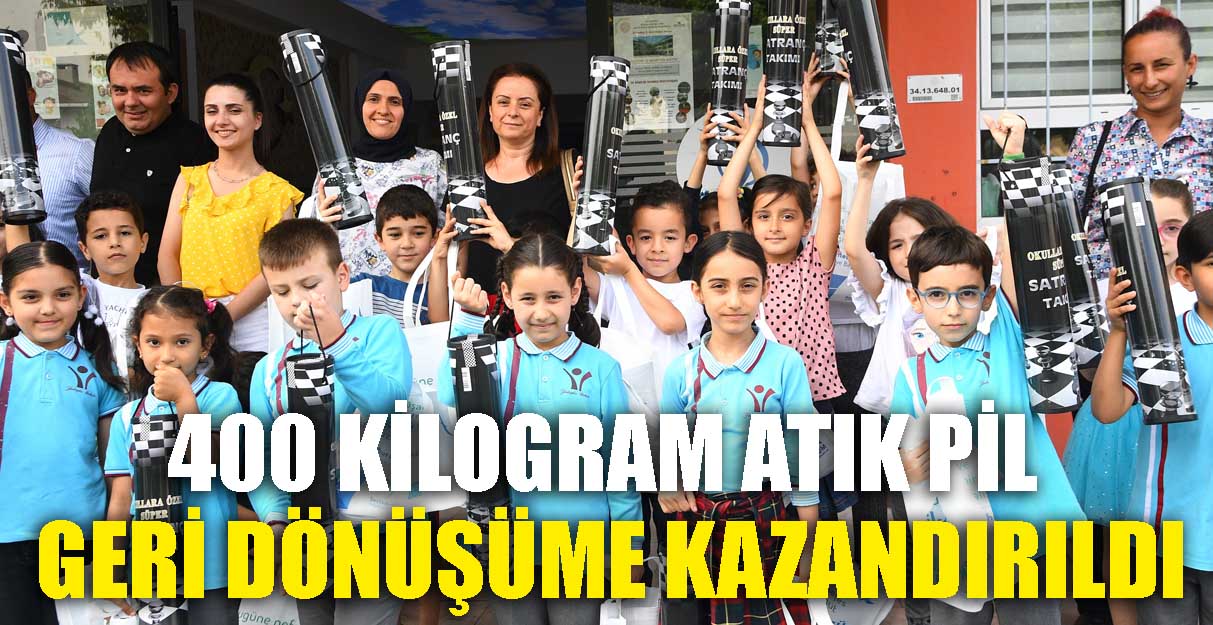 400 kilogram atık pil geri dönüşüme kazandırıldı