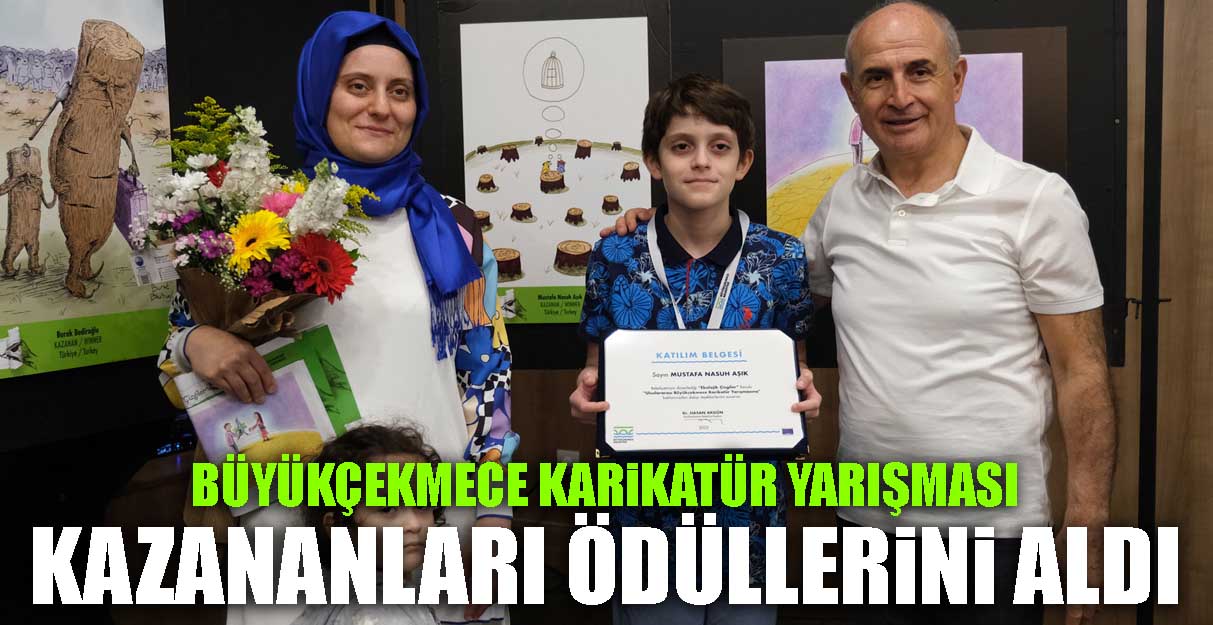 Büyükçekmece Karikatür Yarışması kazananları ödüllerini aldı