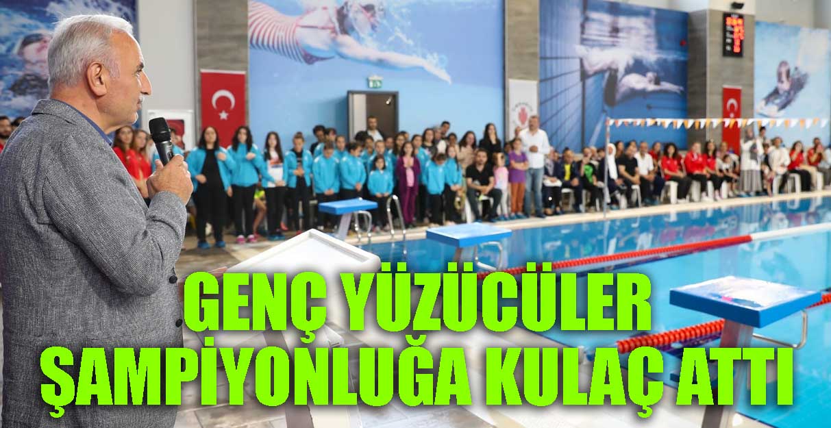 Genç yüzücüler şampiyonluğa kulaç attı