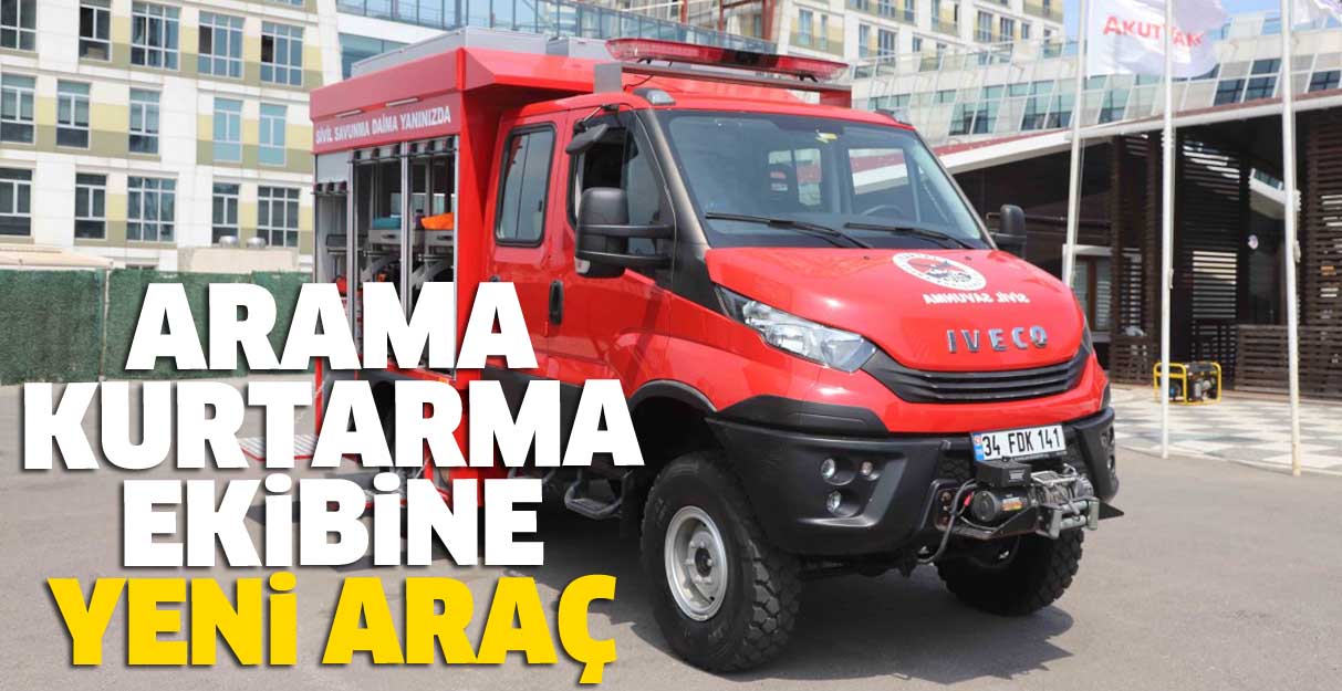 Arama kurtarma ekibine yeni araç