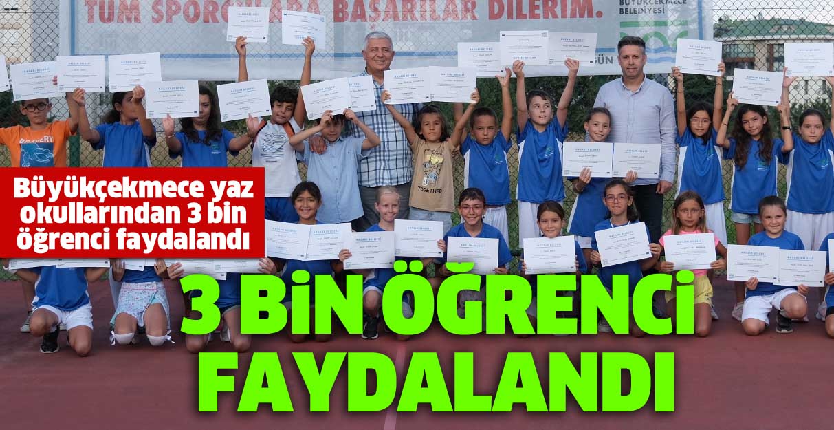 Büyükçekmece yaz okullarından 3 bin öğrenci faydalandı