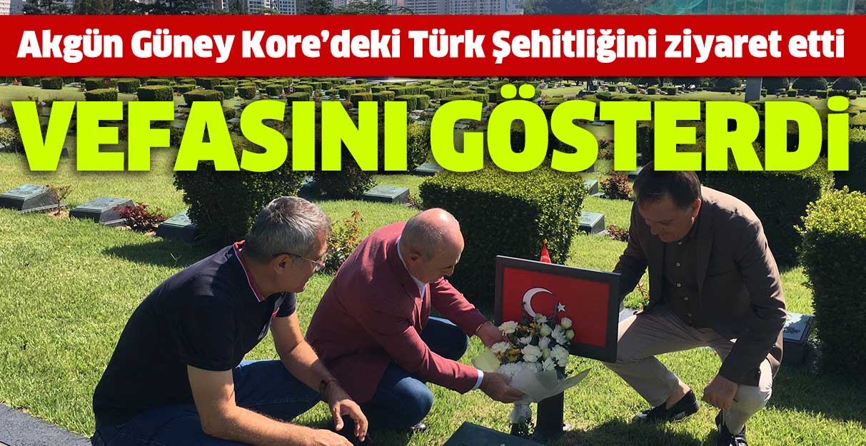 Akgün Güney Kore’deki Türk Şehitliğini ziyaret etti