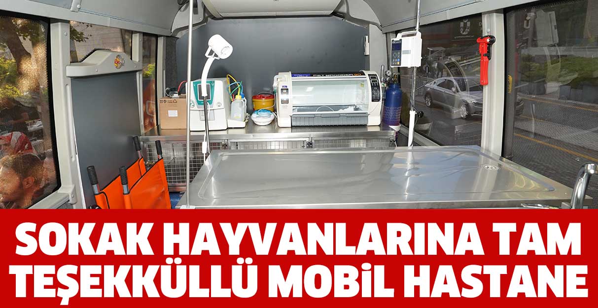 Sokak hayvanlarına tam teşekküllü mobil hastane