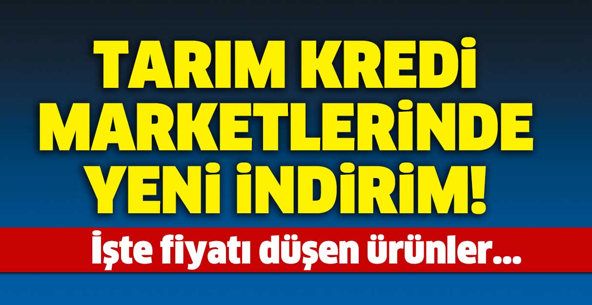 Tarım Kredi marketlerinde yeni indirim kampanyası!