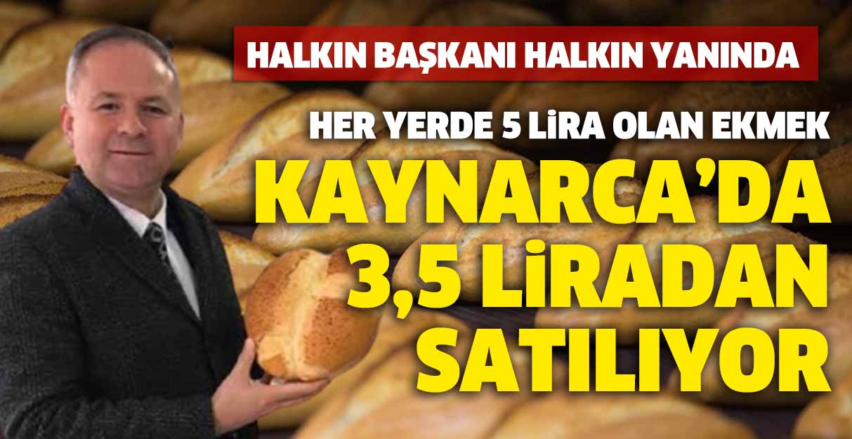 Her yerde 5 lira olan ekmek Kaynarca’da 3,5 liradan satılıyor