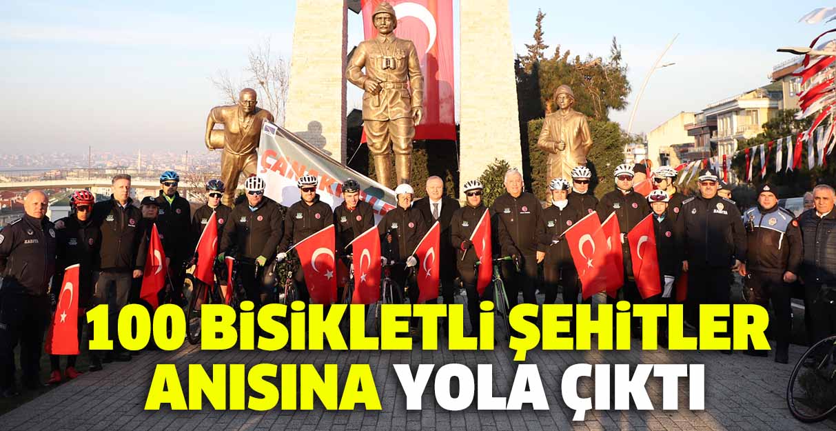 100 bisikletli şehitler anısına yola çıktı