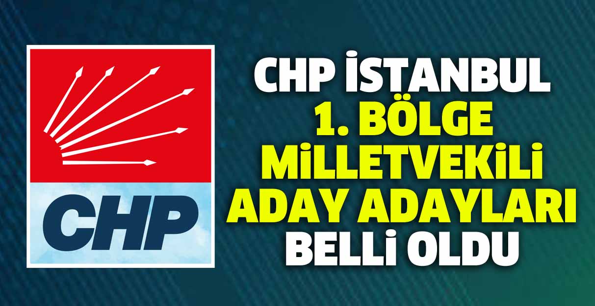 CHP İstanbul 1. bölge milletvekili aday adayları listesi belli oldu