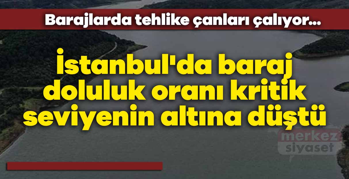 İstanbul’da baraj doluluk oranı kritik seviyenin altına düştü
