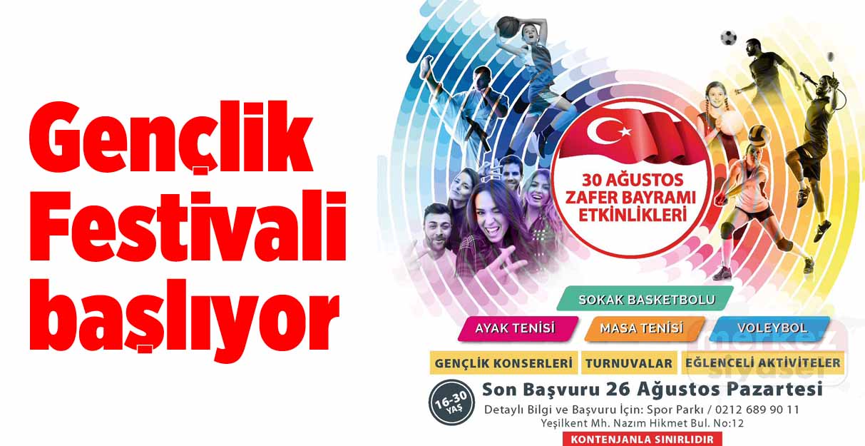 Esenyurt’ta Gençlik Festivali başlıyor