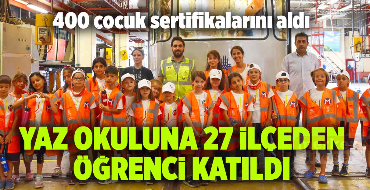 400 çocuk sertifikalarını aldı