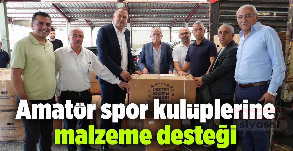 Amatör spor kulüplerine malzeme desteği