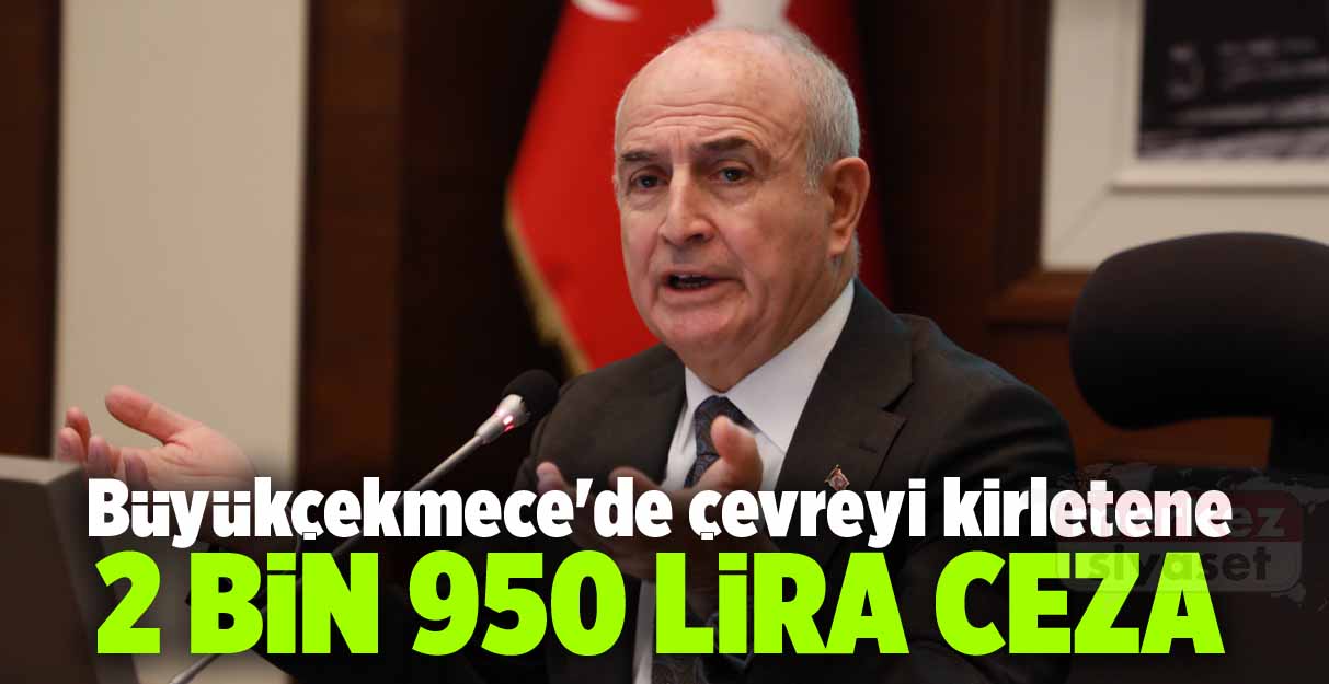 Büyükçekmece’de çevreyi kirletene 2 bin 950 lira ceza