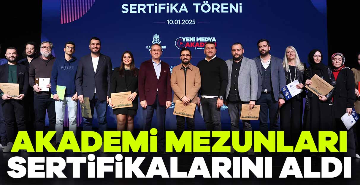 Akademi mezunları sertifikalarını aldı