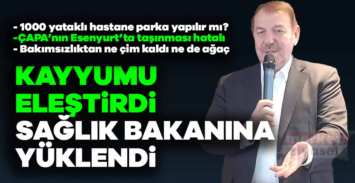 Necmi Kadıoğlu kayyumu eleştirdi sağlık bakanına yüklendi