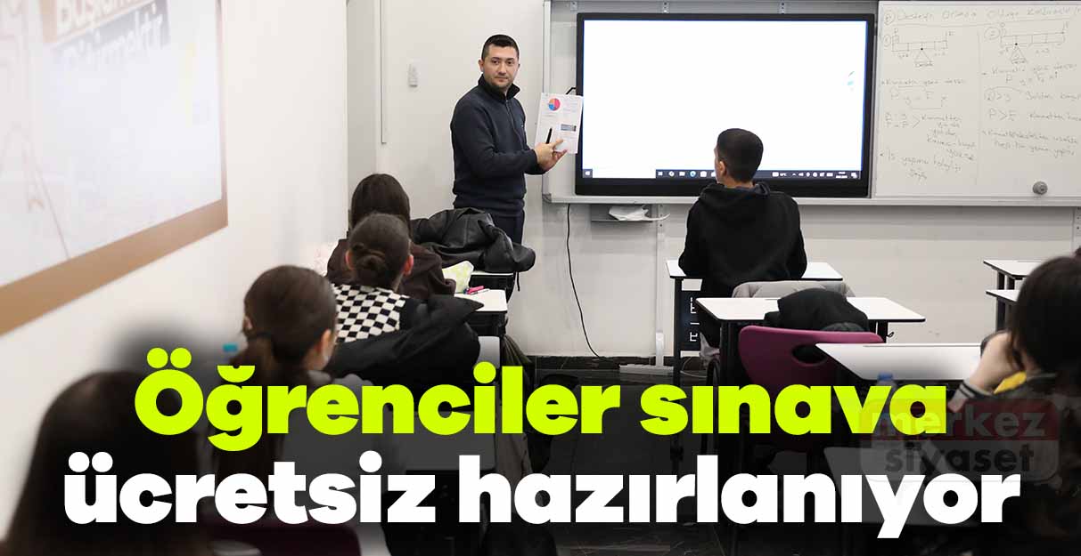 Öğrenciler sınava ücretsiz hazırlanıyor
