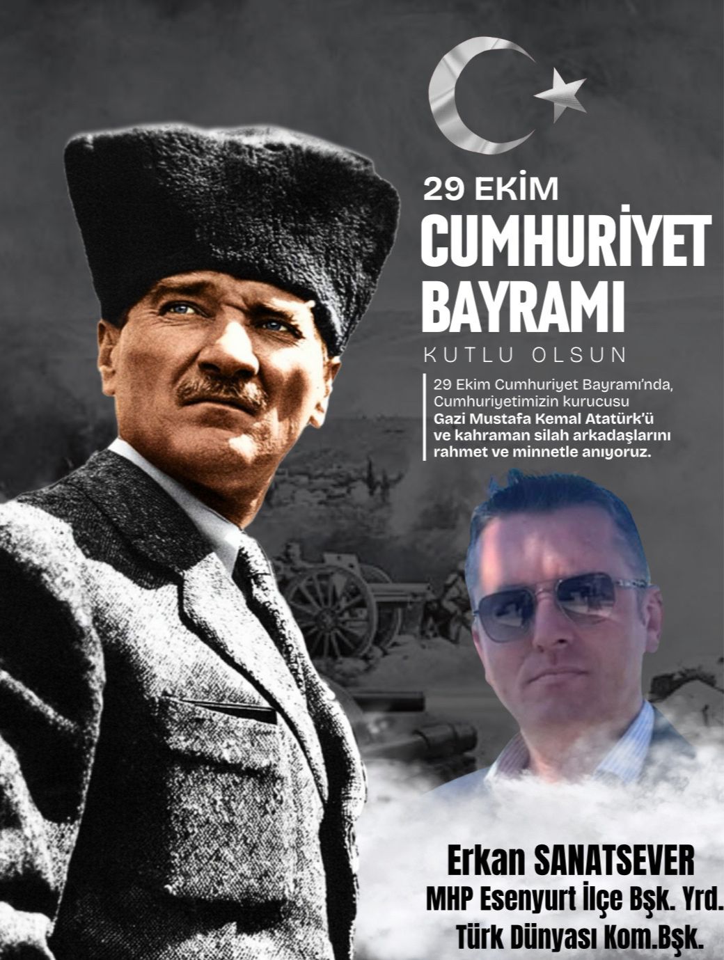 Erkan Sanatsever’den 29 Ekim Cumhuriyet Bayramı mesajı