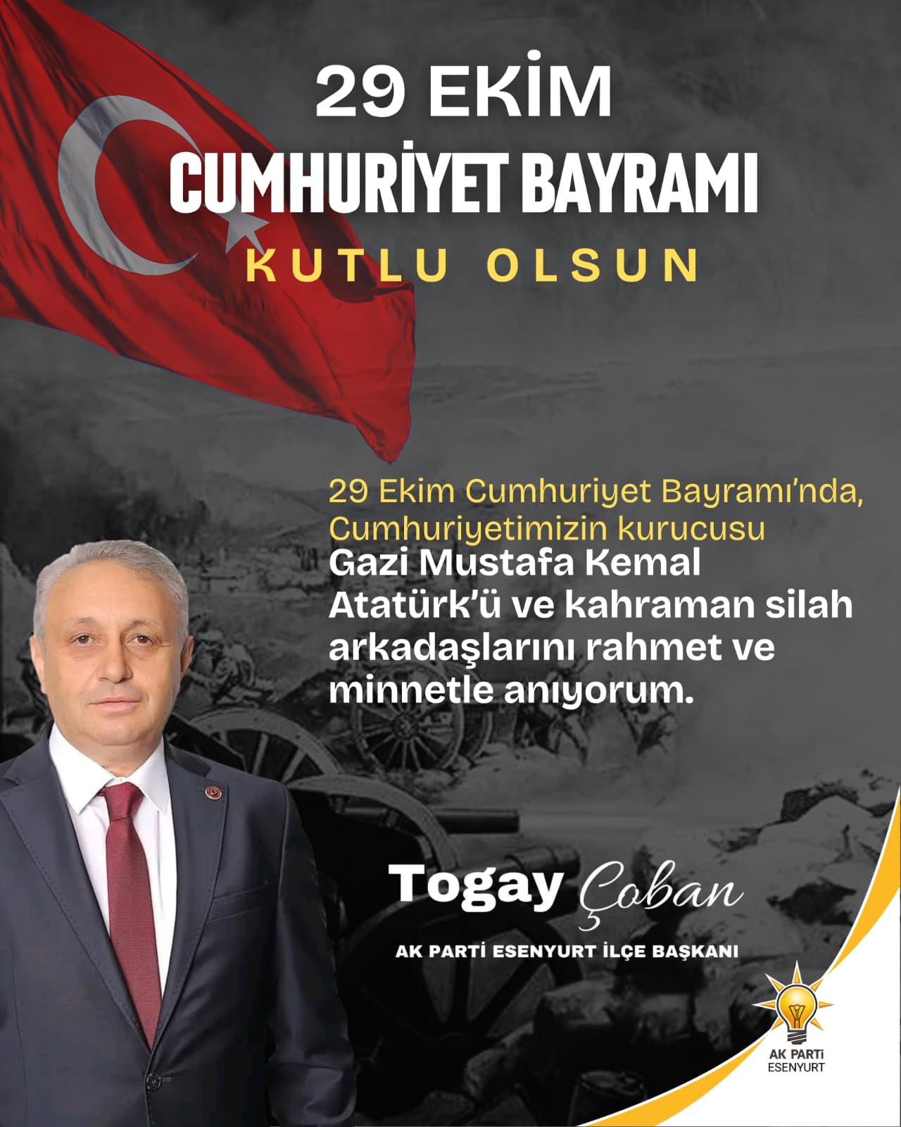 Togay Çoban’dan 29 Ekim Cumhuriyet Bayramı mesajı