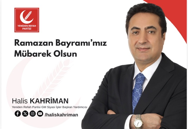 Halis Kahriman’dan Ramazan Bayramı mesajı