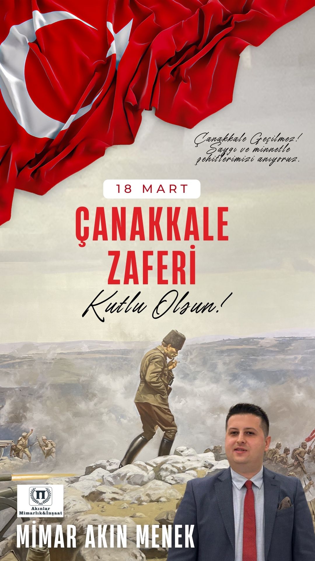Akın Menek’ten 18 Mart Şehitler Günü mesajı