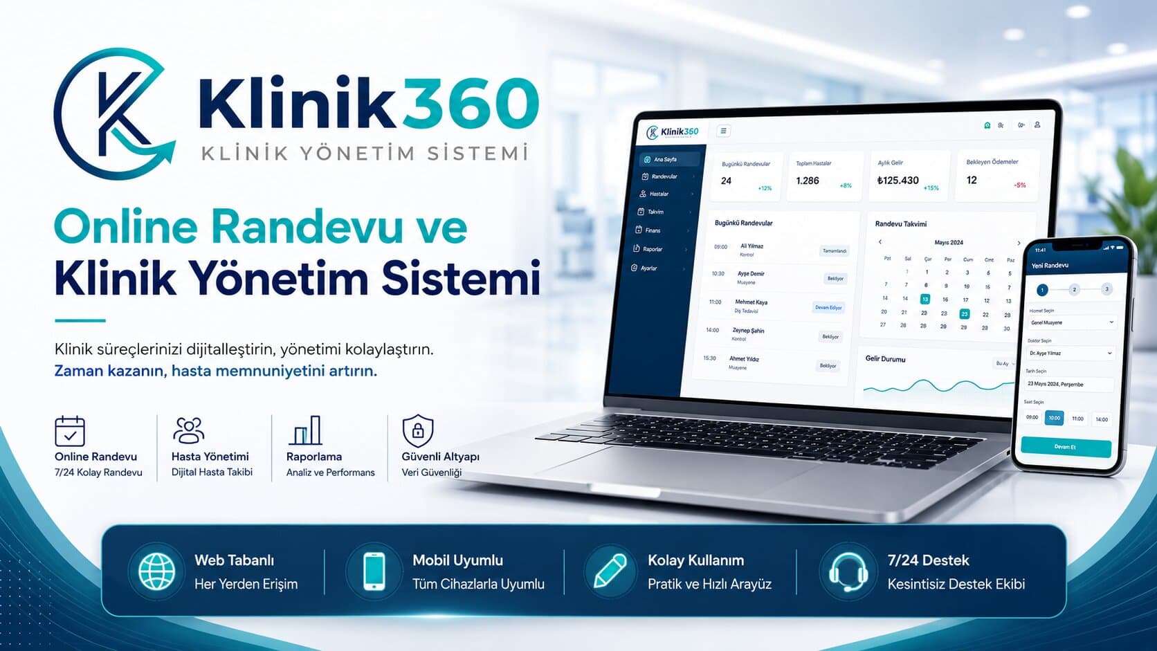 Klinik Yönetim Sistemi: Sağlık Kurumlarının İhtiyaçlarına Özel Çözüm