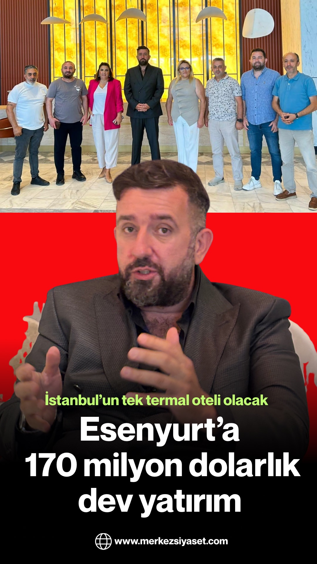 Esenyurt’a 170 milyon dolarlık yatırım: İstanbul’un tek termal oteli olacak