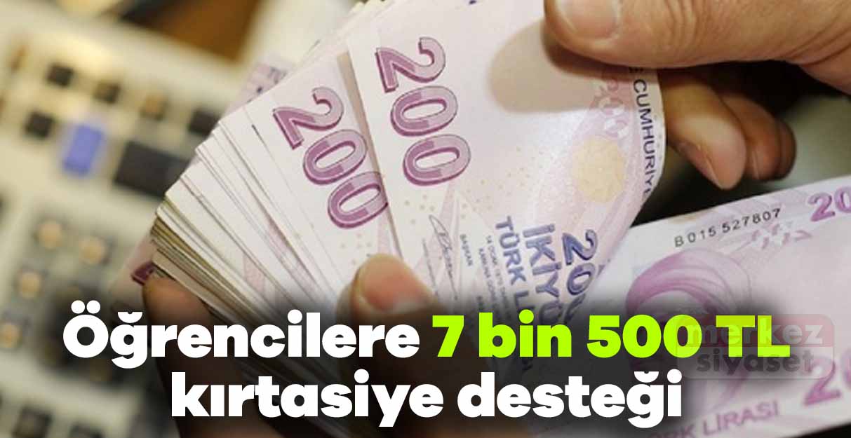 Öğrencilere 7 bin 500 TL kırtasiye desteği