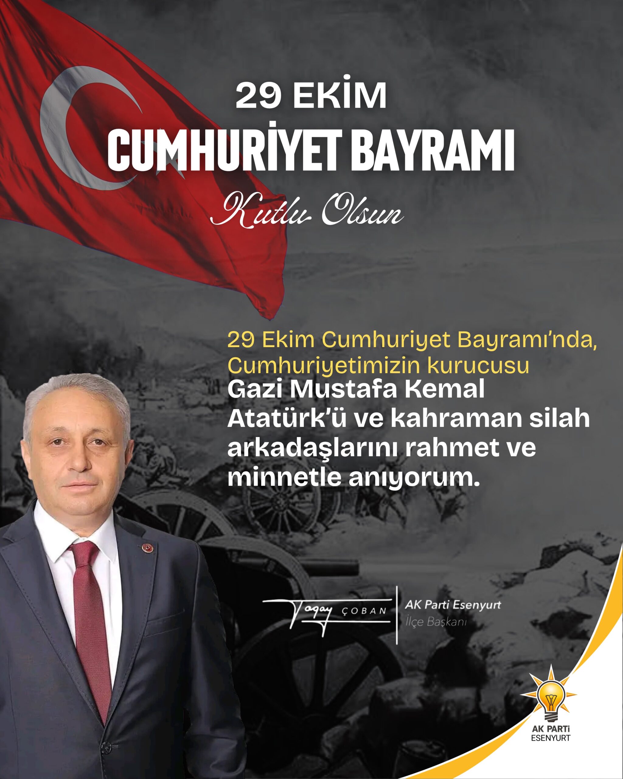 Togay Çoban’dan 29 Ekim Cumhuriyet Bayramı mesajı