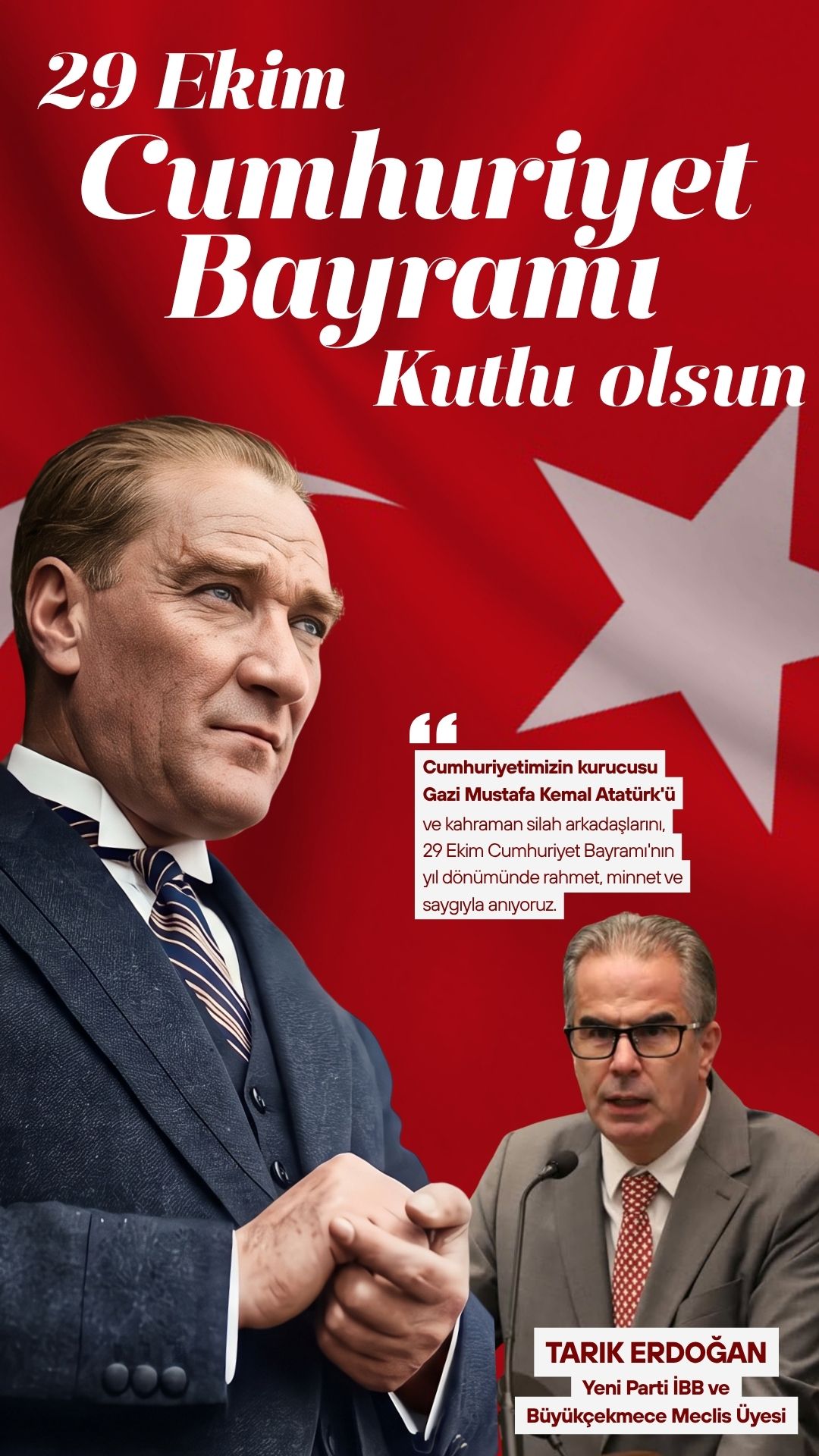 Tarık Erdoğan’dan 29 Ekim Cumhuriyet Bayramı mesajı
